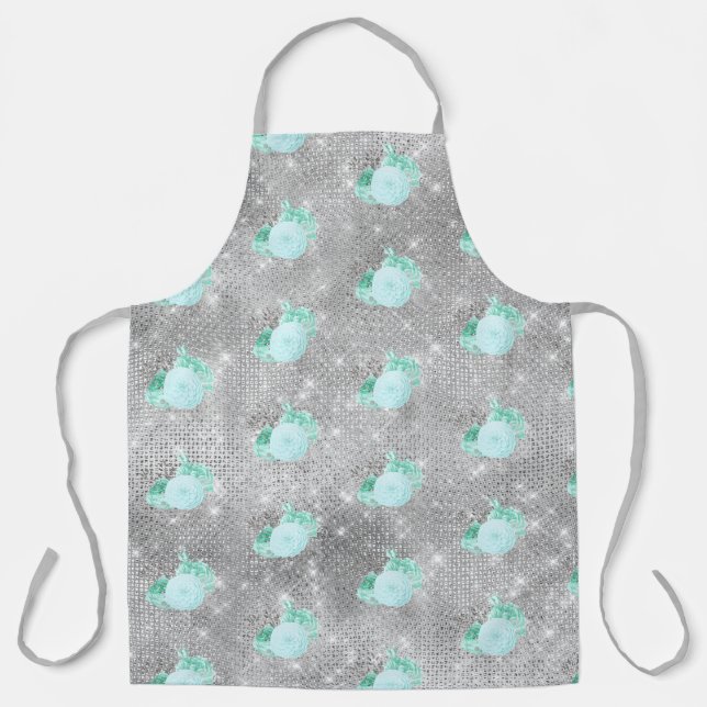 Delantal Diseño de la serie Aqua y Silver 14 (Anverso)