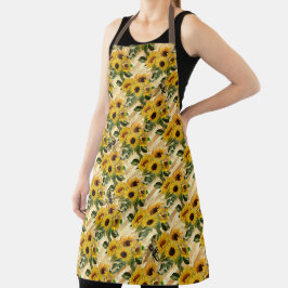 Delantal Diseño de la serie de girasoles y abejas nueve