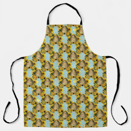 Delantal Diseño de la serie Girasol y Abeja Quince