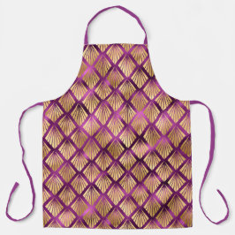 Delantal Diseño de la serie Leopard morado y dorado 18