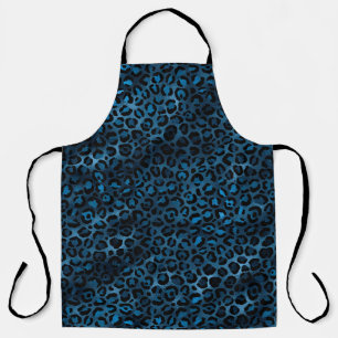Delantal Diseño de la serie Leopardo Azul y Dorado 3
