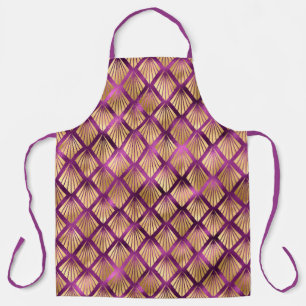 Delantal Diseño de la serie Leopardo púrpura y dorado 18