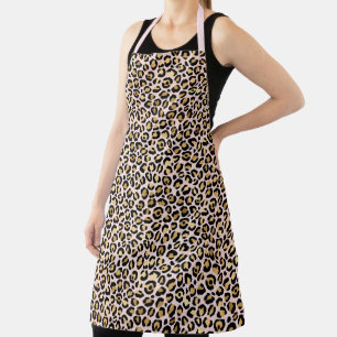 Delantal Diseño de la serie Leopardo Rosa y Dorado 12