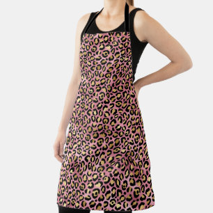 Delantal Diseño de la serie Leopardo Rosa y Dorado 15