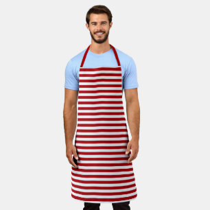Delantal Diseño de la serie náutica rojo y marino 6