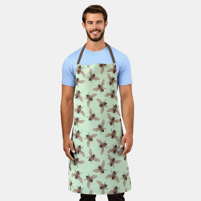 Delantal Diseño de la serie Red Rose Bee 56 Apron (Gastado)