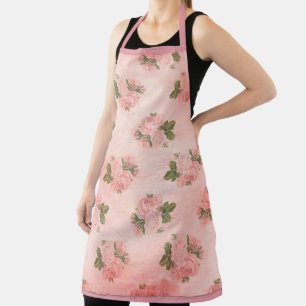 Delantal Diseño de la serie rosa floral Shabby 1