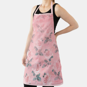 Delantal Diseño de la serie rosa floral Shabby 5