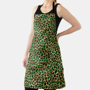 Delantal Diseño de la serie Safari Esmeralda y Oro 8