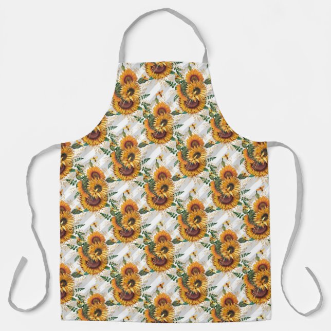 Delantal Diseño de la serie Sunflower y Bee Doce (Anverso)