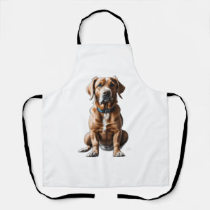 Delantal diseño de logotipo perro camiseta