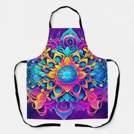 Delantal Diseño de Mandala psicodélica