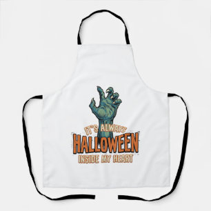 Delantal Diseño de mano de monstruo de Halloween vintage en