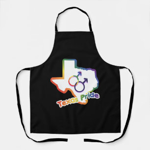 Delantal Diseño de mapas de Texas para personas LGBT+ orgul