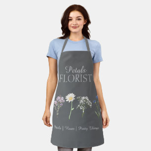 Delantal Diseño de Marca de Floristería Boutique Moderna