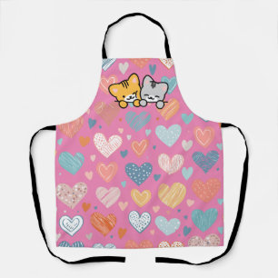 Delantal Diseño de mascota adorable gatito amante del gato