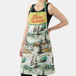 DELANTAL DISEÑO DE MERRY CHRISTMAS