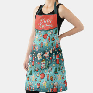 DELANTAL DISEÑO DE MERRY CHRISTMAS