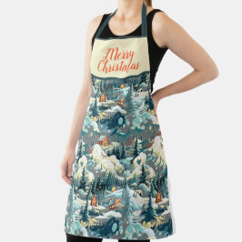 DELANTAL DISEÑO DE MERRY CHRISTMAS