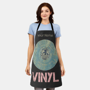 Delantal Diseño de música vintage retro disco vintage