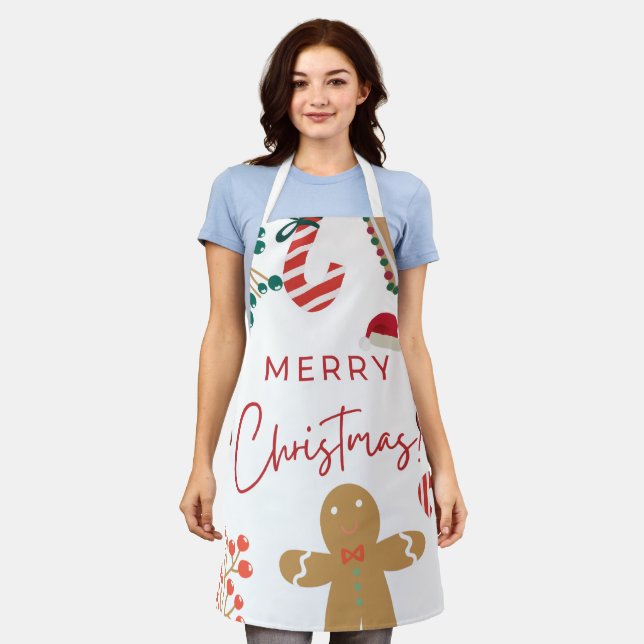 Delantal Diseño de Navidad (Gastado)