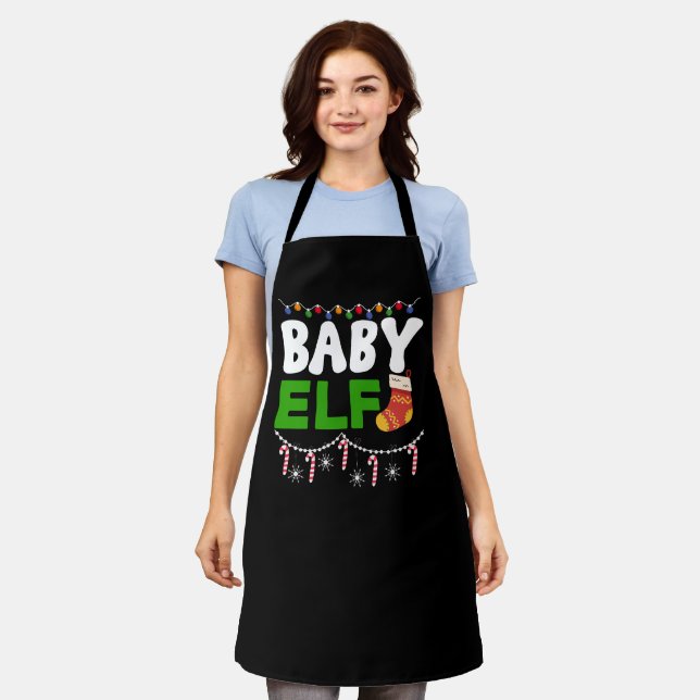 Delantal Diseño de Navidad de Elfo Bebé-84608 (Gastado)