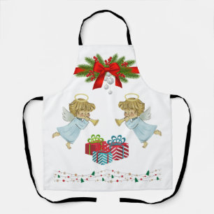 Delantal Diseño de navidades con ángeles