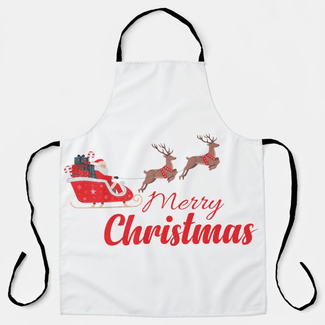 Delantal Diseño de navidades y renos (Anverso)