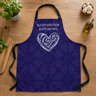Delantal Diseño de orgullo de herencia de pasta de raíces i