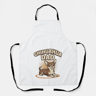 Delantal Diseño de padre de Chihuahua grabado vintage para 