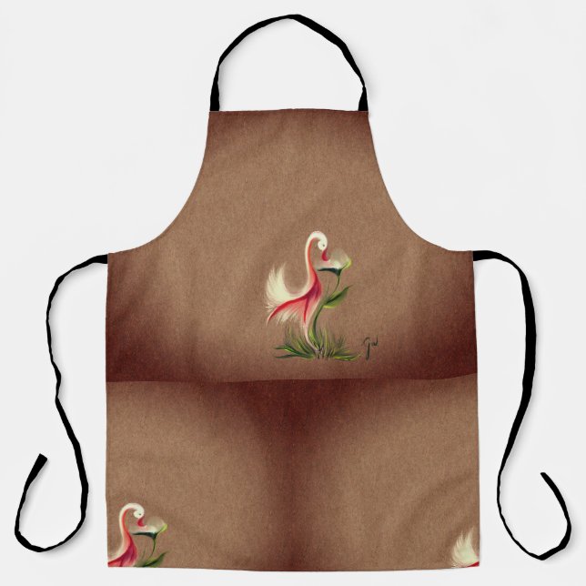 Delantal Diseño de pájaro pardo de Apron (Anverso)