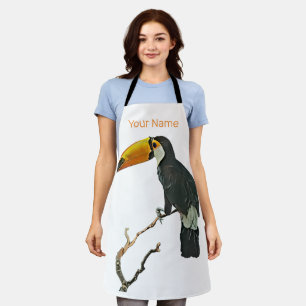 Delantal Diseño de pájaros tropicales para animales con ret