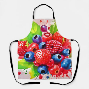 Delantal Diseño de pantalla Berry Splash en verano