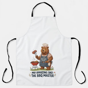 Delantal Diseño de Papá Oso Maestro de Barbacoa