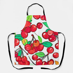 Delantal Diseño de patrón de cereza