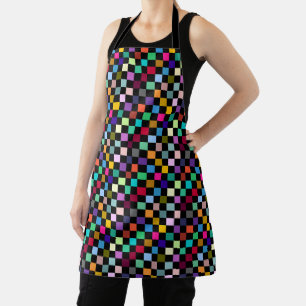 Delantal Diseño de Patrón de Cuadros de Colores Suaves