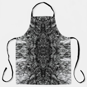 Delantal Diseño de patrón de foto en blanco y negro de cort