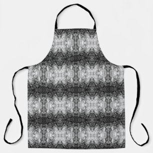 Delantal Diseño de patrón de foto en blanco y negro de cort