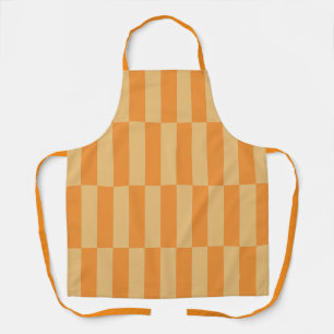 Delantal Diseño de patrón de rayas de mandarina y trigo