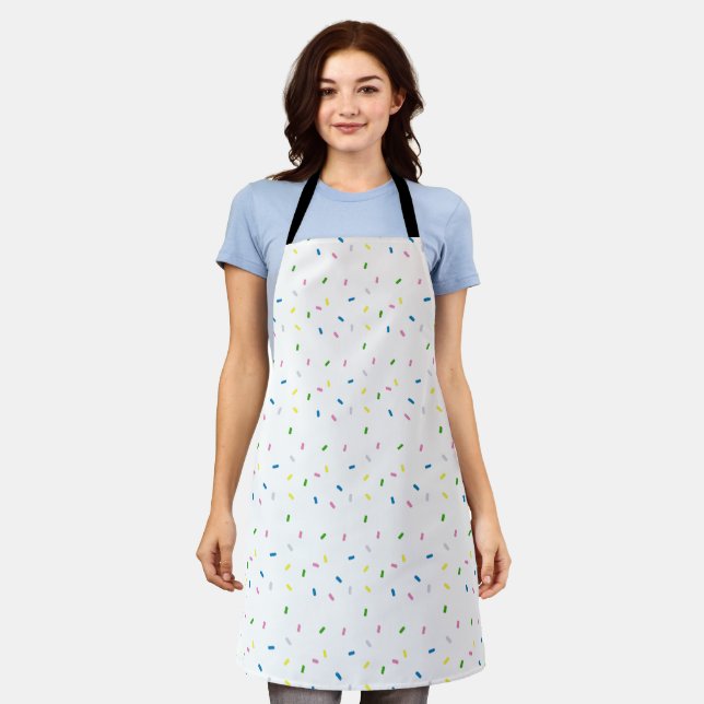 Delantal Diseño de patrón de sprinkles de arcoíris para pan (Gastado)