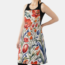 Delantal Diseño de patrón WC Tulip Bloomers