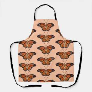 Delantal Diseño de patrones de mariposa de monarca de citri