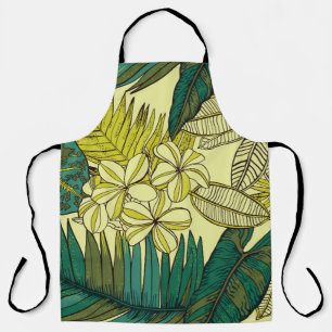 Delantal Diseño de patrones tropicales vintage. Wallpap de 