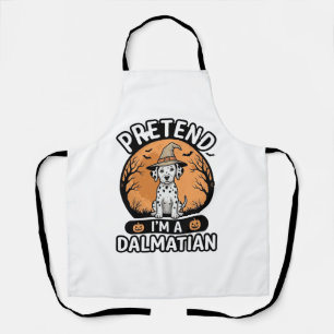 Delantal Diseno de perro dálmata de Halloween Pretendo ser