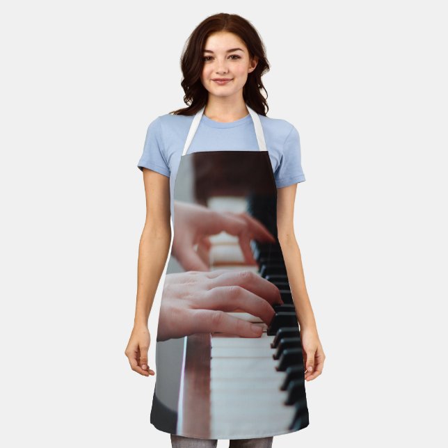 Delantal Diseño de piano de bonito (Gastado)