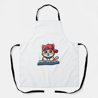 Delantal Diseño de piano para jugar al gato para los amante
