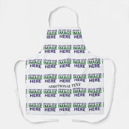 Delantal Diseño de plantilla de texto blanco simple editabl