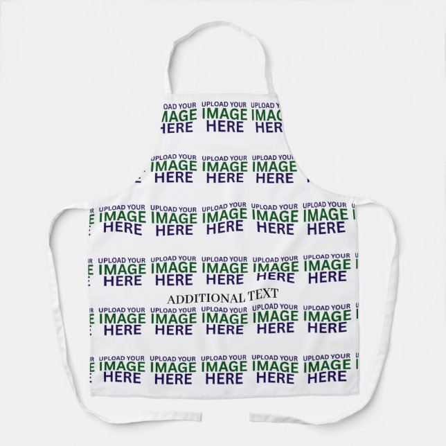 Delantal Diseño de plantilla de texto blanco simple editabl (Anverso)