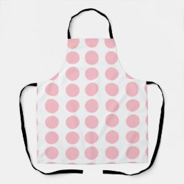 Delantal Diseño de puntos rosados de polka