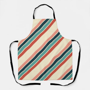 Delantal Diseño de rayas diagonales multicolores